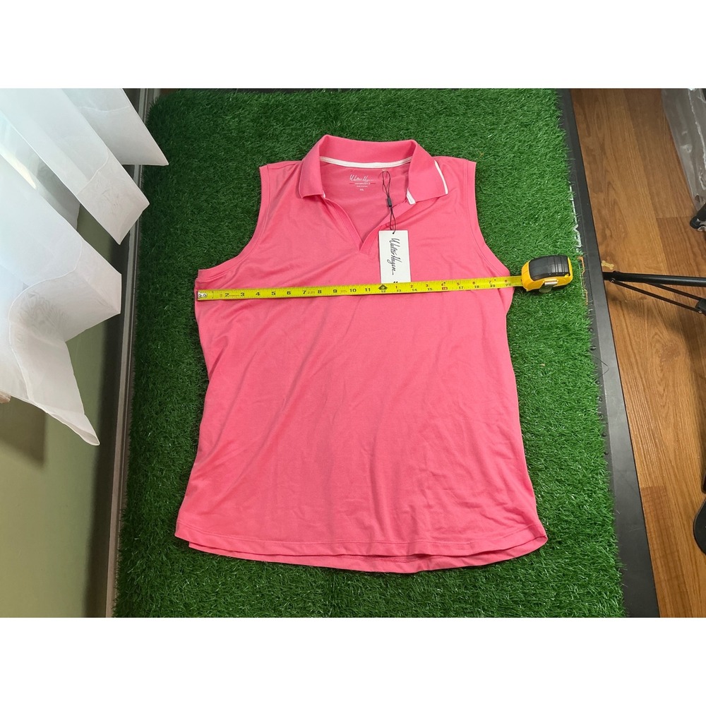 Walter Hagen Performance P11 Sleeveless Johnny Polo Shirt Pink XXL NWT